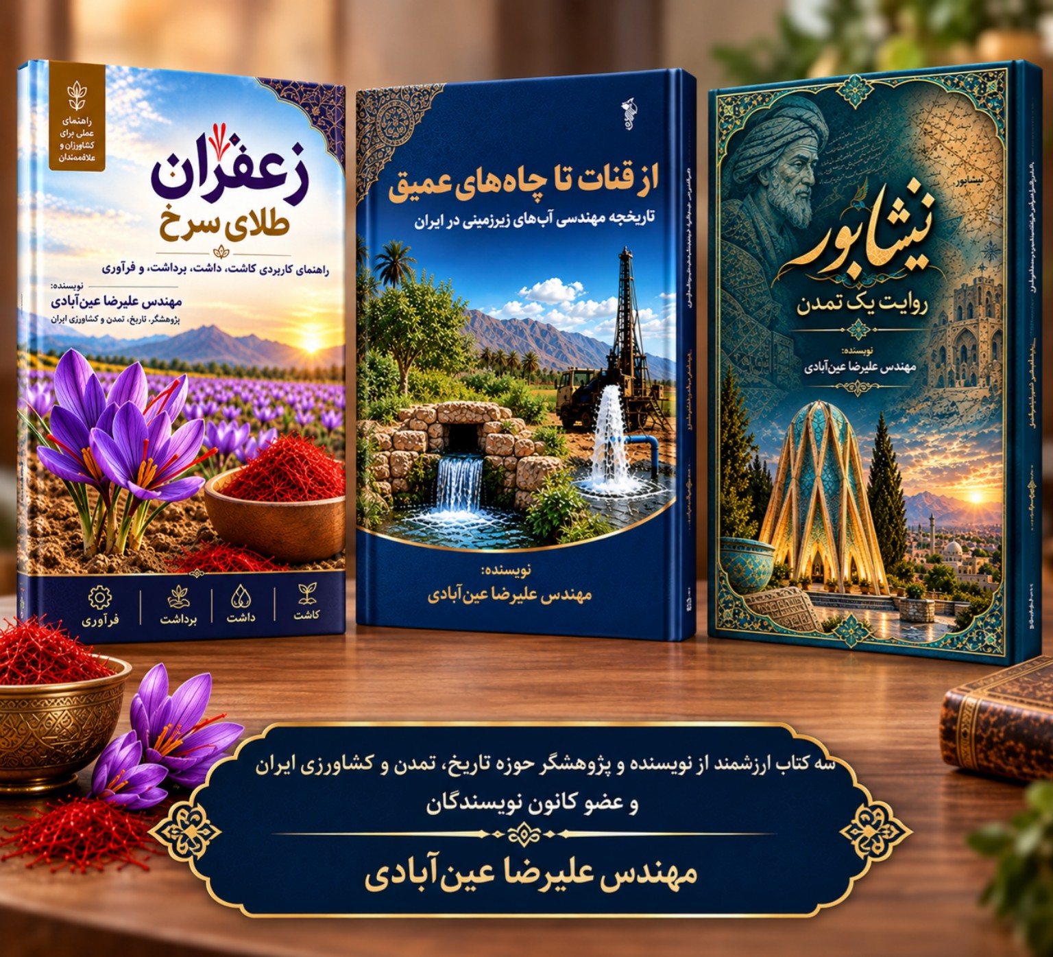 سه کتاب مهندس علیرضا عین‌آبادی